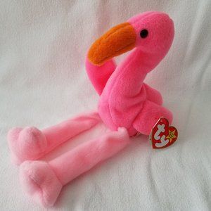 TY Beanie Babies Pinky The Flamingo #4072 1995, Vintage, Collectible